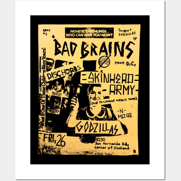 Bad Brains @ Godzillas in the SFV March 26 1982 Wall Art by EvanRude